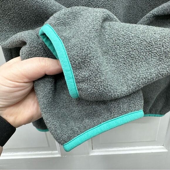 Patagonia Synchilla teal grey fleece 1/4 snap pullover jacket women's small - Picture 3 of 5